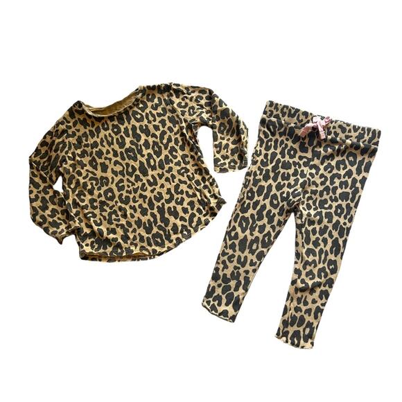 Grayson Mini | Girls Leopard Print Set Size 2T - Picture 1 of 11